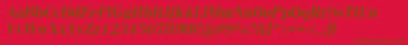 Simeiz ffy Font – Brown Fonts on Red Background