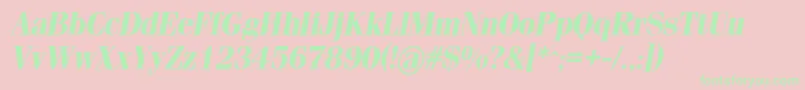 Simeiz ffy Font – Green Fonts on Pink Background