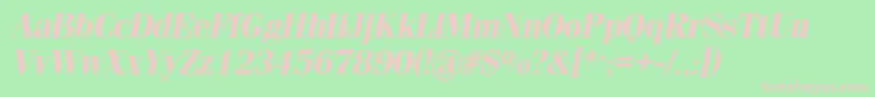 Simeiz ffy Font – Pink Fonts on Green Background