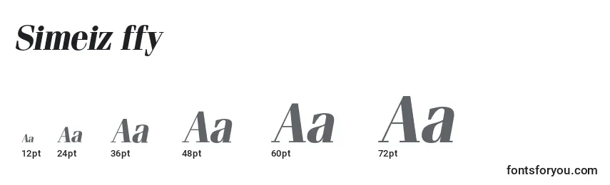 Simeiz ffy Font Sizes