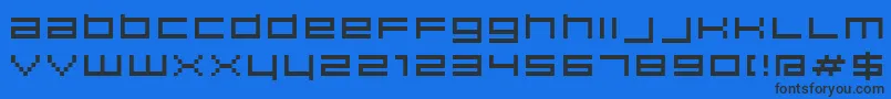 Hiscore Font – Black Fonts on Blue Background