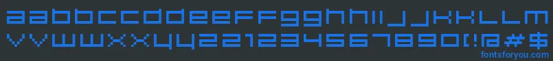Hiscore Font – Blue Fonts on Black Background