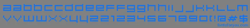Hiscore Font – Blue Fonts on Gray Background