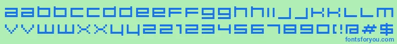 fuente Hiscore – Fuentes Azules Sobre Fondo Verde