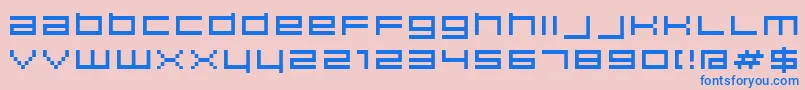 Fonte Hiscore – fontes azuis em um fundo rosa