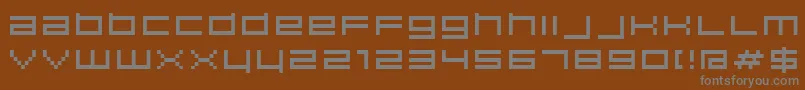 Hiscore Font – Gray Fonts on Brown Background
