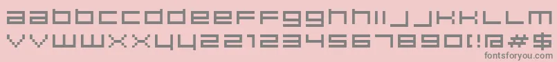 Hiscore Font – Gray Fonts on Pink Background