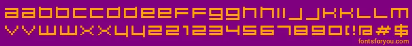 Hiscore-fontti – oranssit fontit violetilla taustalla