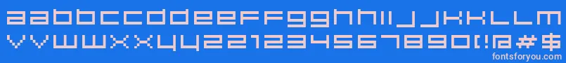Fonte Hiscore – fontes rosa em um fundo azul