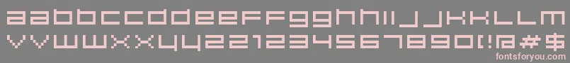 Fonte Hiscore – fontes rosa em um fundo cinza