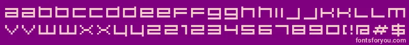 Hiscore Font – Pink Fonts on Purple Background