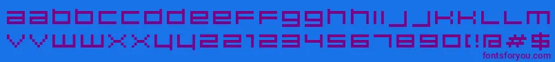 フォントHiscore – 紫色のフォント、青い背景