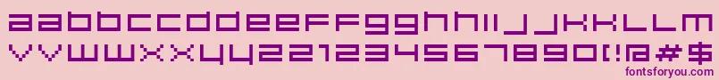 fuente Hiscore – Fuentes Moradas Sobre Fondo Rosa