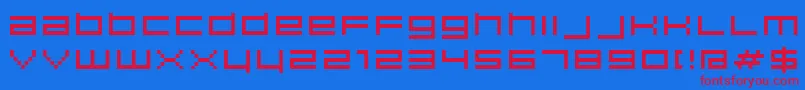 Hiscore-fontti – punaiset fontit sinisellä taustalla
