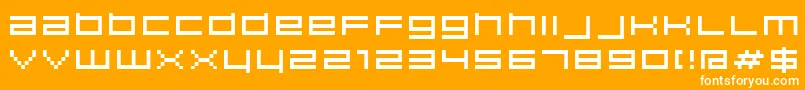 Hiscore Font – White Fonts on Orange Background