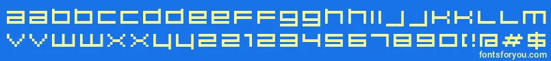 Hiscore Font – Yellow Fonts on Blue Background