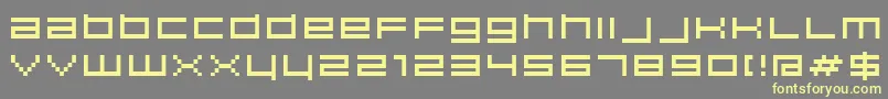 Hiscore Font – Yellow Fonts on Gray Background