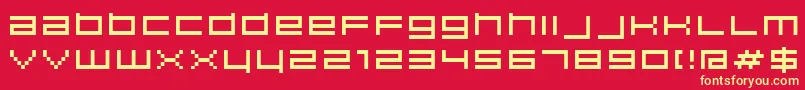 Hiscore Font – Yellow Fonts on Red Background