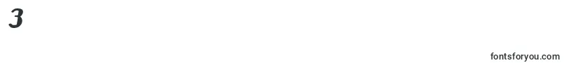 LemondropItalic-Schriftart – Schriften für die Ziffer 3