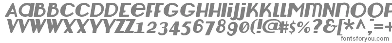 LemondropItalic-fontti – harmaat kirjasimet valkoisella taustalla