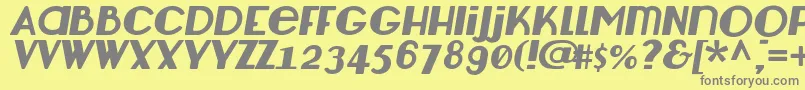 Шрифт LemondropItalic – серые шрифты на жёлтом фоне
