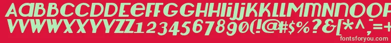 LemondropItalic Font – Green Fonts on Red Background