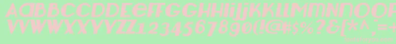 LemondropItalic Font – Pink Fonts on Green Background