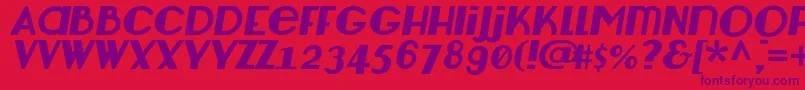 LemondropItalic Font – Purple Fonts on Red Background