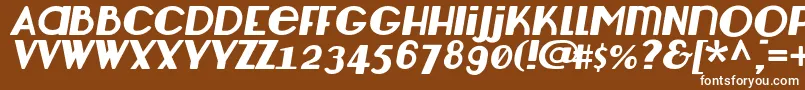 フォントLemondropItalic – 茶色の背景に白い文字