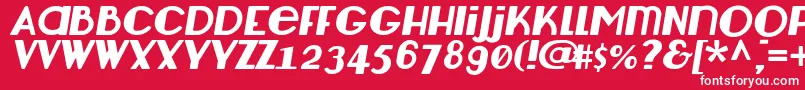 LemondropItalic Font – White Fonts on Red Background
