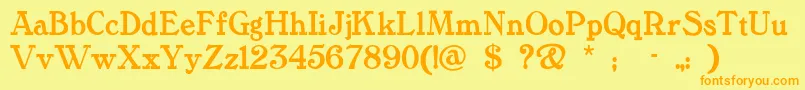 More about Tanglewoodtales Font Tanglewoodtales Font – Orange Fonts on Yellow Background