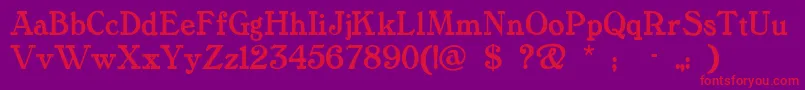 Tanglewoodtales Font – Red Fonts on Purple Background