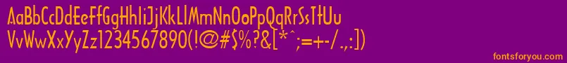 Draftsman Font – Orange Fonts on Purple Background