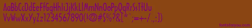 Шрифт Draftsman – фиолетовые шрифты на коричневом фоне