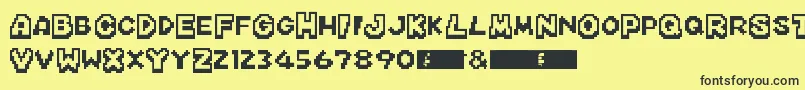 MarioKartDs Font – Black Fonts on Yellow Background