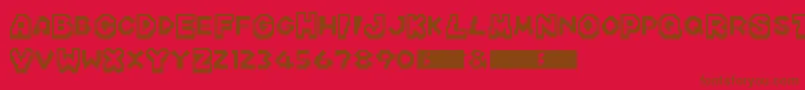 Police MarioKartDs – polices brunes sur fond rouge