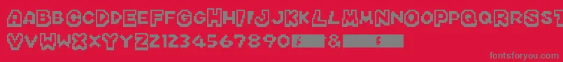 MarioKartDs Font – Gray Fonts on Red Background