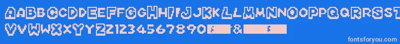 MarioKartDs Font – Pink Fonts on Blue Background