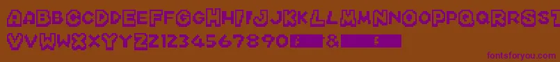 MarioKartDs Font – Purple Fonts on Brown Background