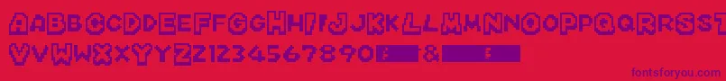 MarioKartDs Font – Purple Fonts on Red Background