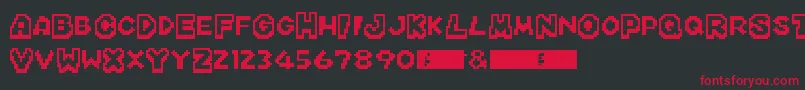 MarioKartDs Font – Red Fonts on Black Background
