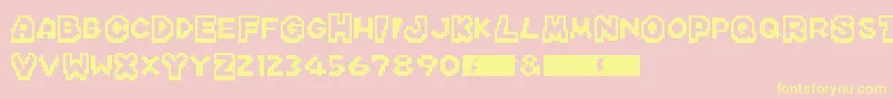 MarioKartDs Font – Yellow Fonts on Pink Background