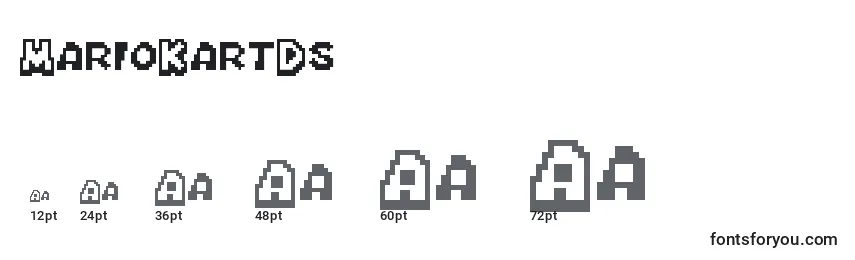 Размеры шрифта MarioKartDs