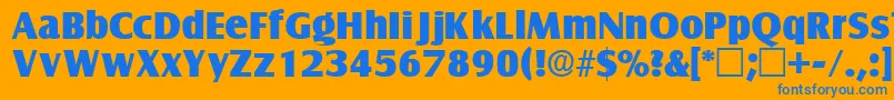 NautodisplaysskRegular Font – Blue Fonts on Orange Background