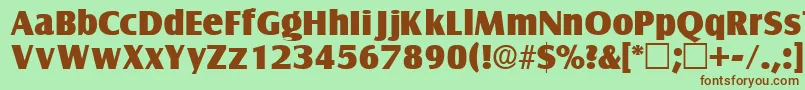 NautodisplaysskRegular Font – Brown Fonts on Green Background