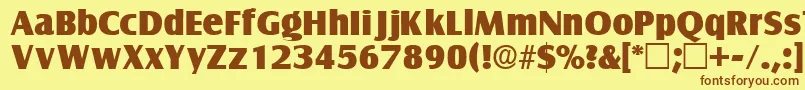 NautodisplaysskRegular Font – Brown Fonts on Yellow Background