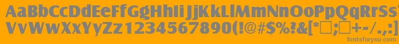 NautodisplaysskRegular Font – Gray Fonts on Orange Background