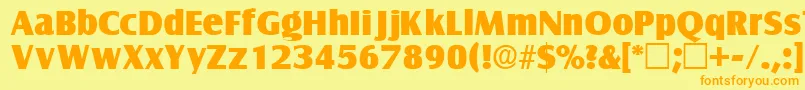 NautodisplaysskRegular Font – Orange Fonts on Yellow Background