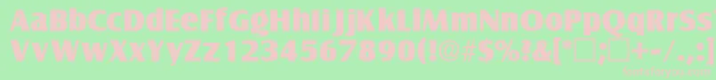 NautodisplaysskRegular Font – Pink Fonts on Green Background