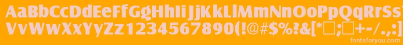 NautodisplaysskRegular Font – Pink Fonts on Orange Background